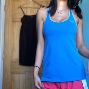 Blue Nike Dri-fit top